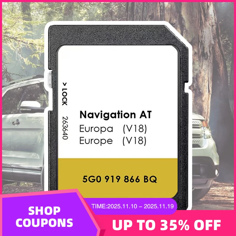 

UK GB Europe Ireland Sat Nav SD Card V18 One Day Delivery Discover Media Navigation MIB1 for VW AT Map