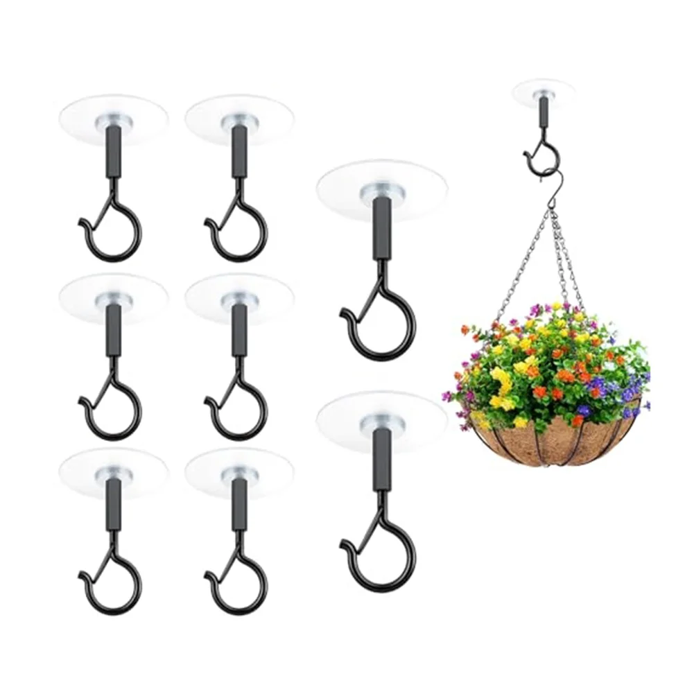 Strong Hooks No Drill Ceiling Hooks Robust Iron Construction For Hanging Flower Pots for weather-resistant Ceiling Hooks