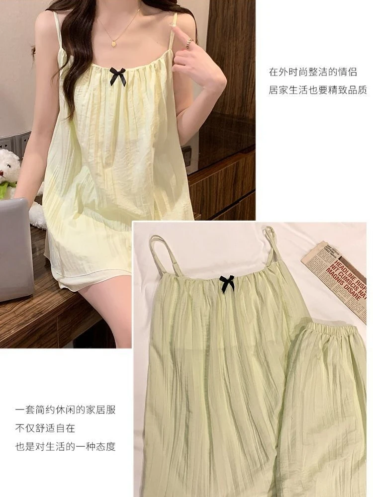 Pijamas de verano de talla grande 5XL para mujer, conjunto de Top y pantalones cortos con almohadilla para el pecho, ropa de descanso con tirantes de Estilo Princesa, se puede usar en el exterior