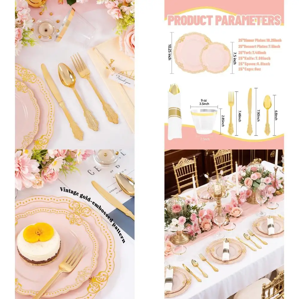 Set Of 350 Pink & G…