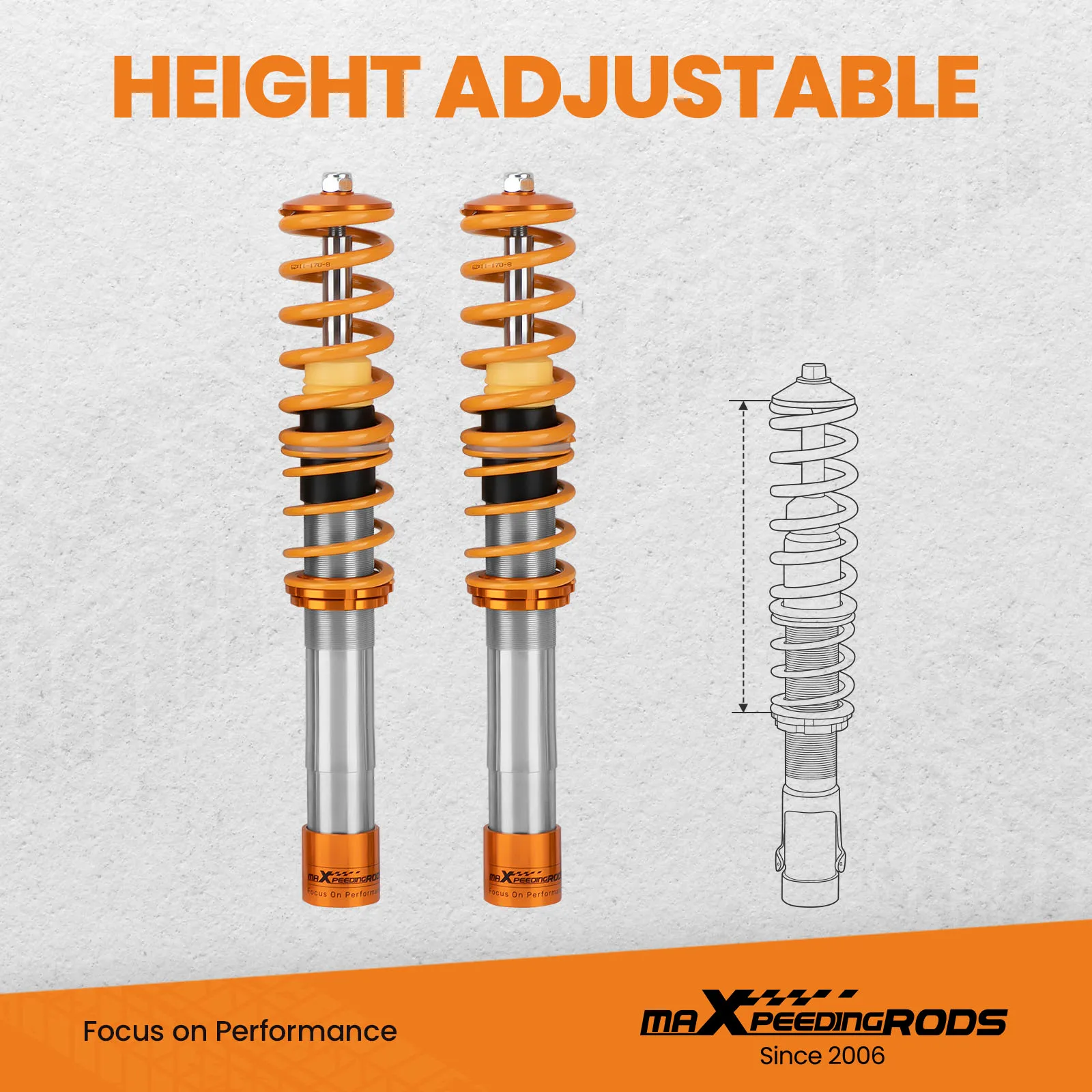 Adjustable Coilovers Suspension for BMW E39 520i 523i 525i 528i 530i 535i 540i for 5Series   535 Shock Strut Kit