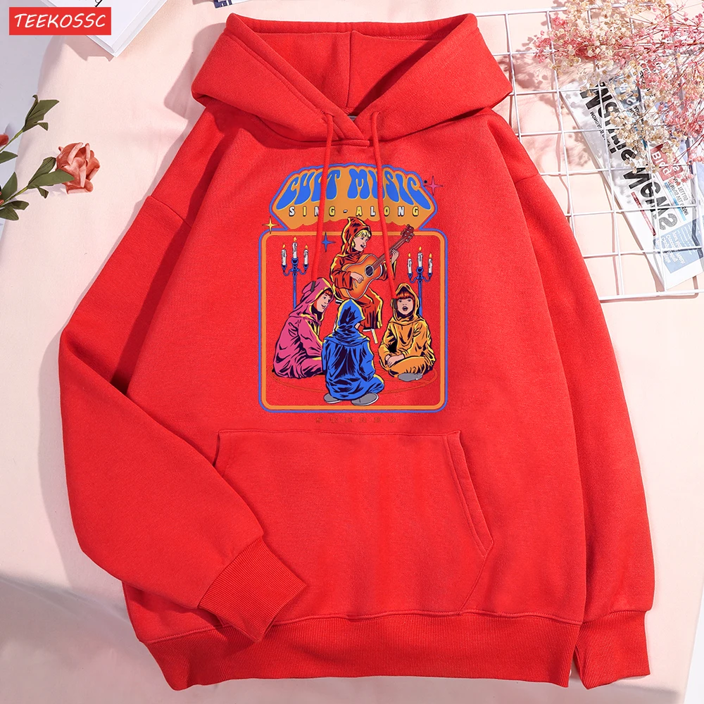 Cult Music Sing-Along Men Women Clothes Fashion Pullover Hoodies Oversized Pocket Funny Sweatshirt Casual Fleece Hoody Couple