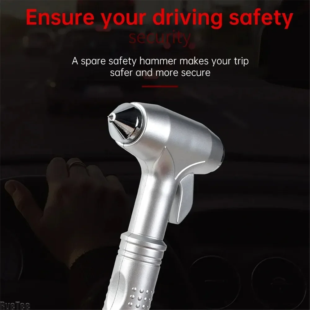Emergency Escape Hammer Multi-Functional Alloy Steel Car Window Breaker & Seatbelt Cutter for Fire Rescue High-Strength