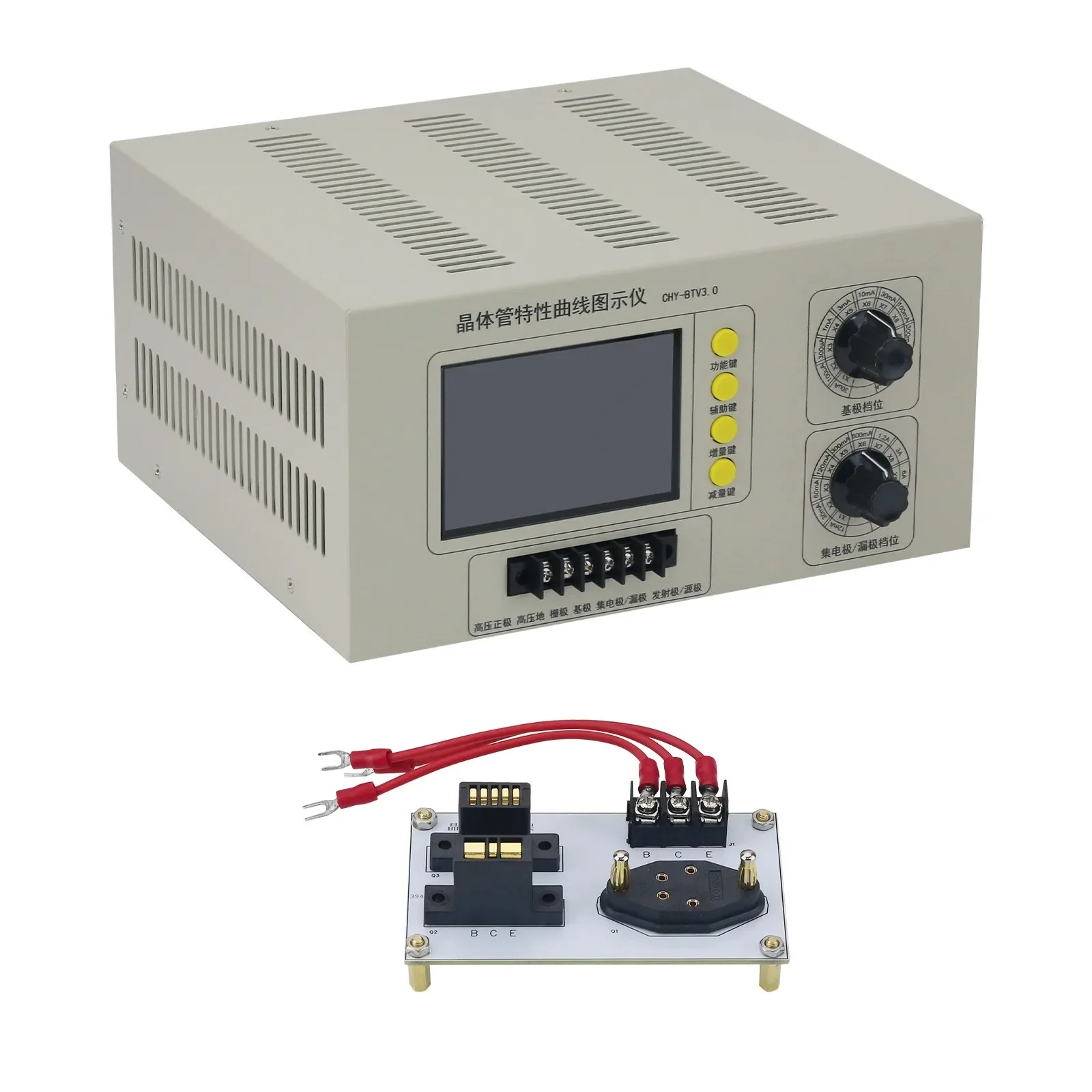 

2026 CHY-BT3.0 Transistor Tracer 4-inch HD SPI Color Screen Transistor Characteristic Curve Tester with Transistor Testing Socke