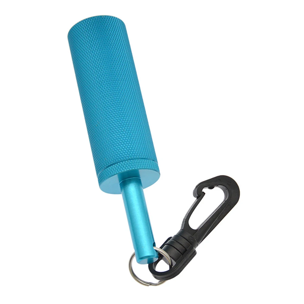 Aluminum Dive Rattle for Scuba and Snorkeling with Steel Ball Sound Mechanism and Convenient Rotating Quick Hook