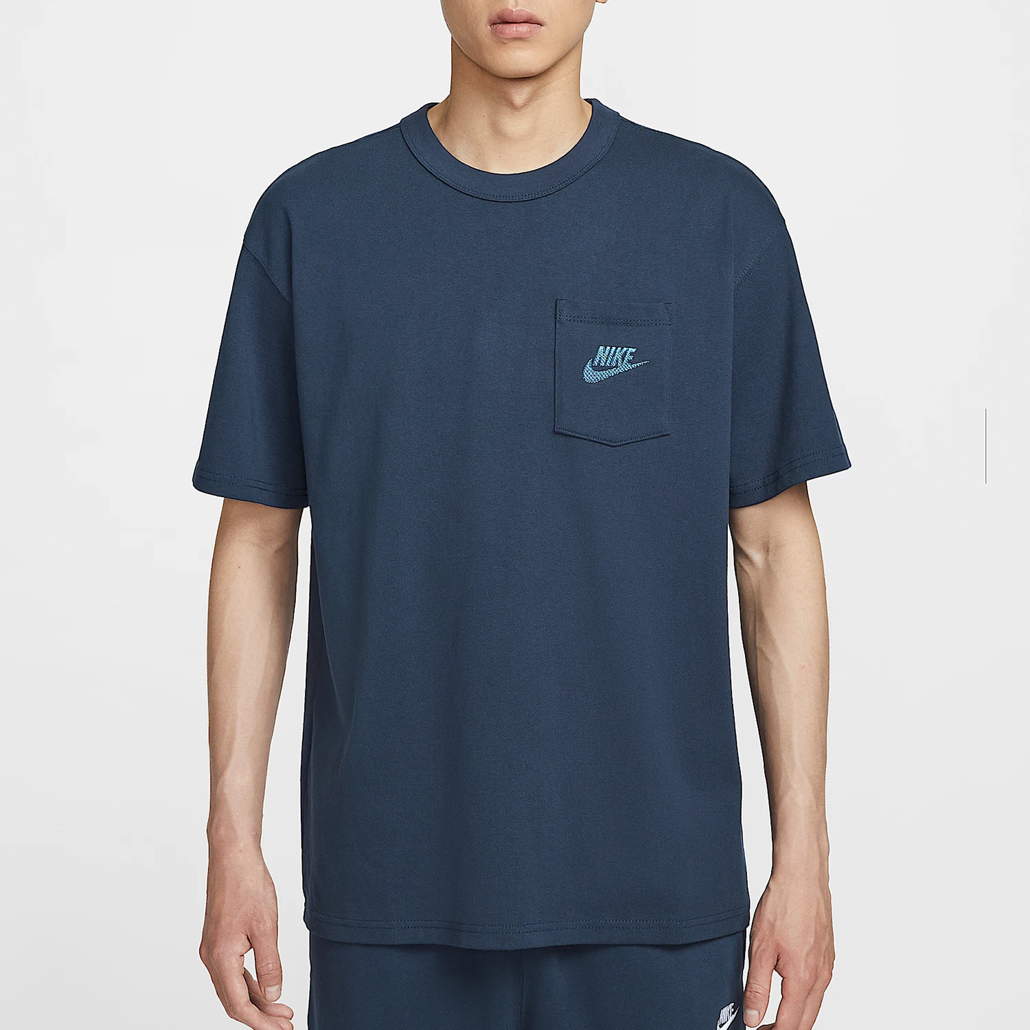 

Nike Genuine Summer Men's Loose Embroidered Breathable T-shirt HQ9241-451