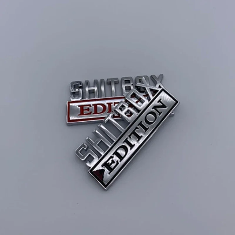 1X 3D ABS Emblem SHITBOX EDITION Badge Car Tail Side Sticker Accessories