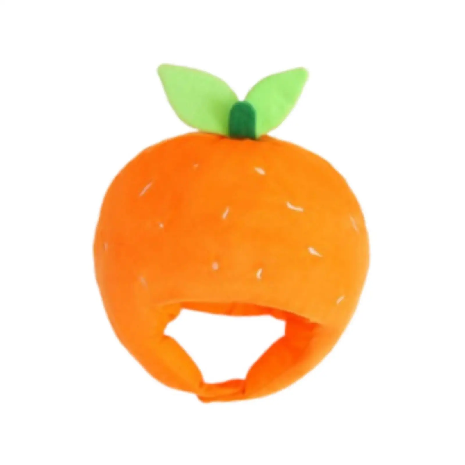 Cappello arancione peluche Cappello ripieno di frutta arancione per festival di carnevale