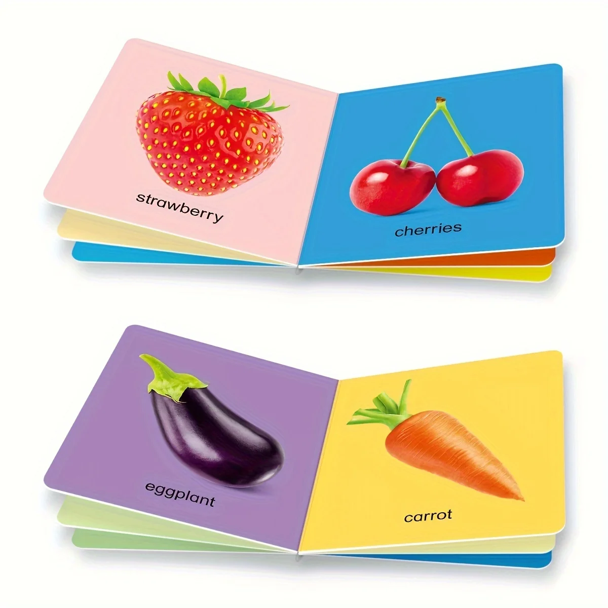

1 box of 10 English Children's Object Recognition and Word Learning Card Books - Gift box set