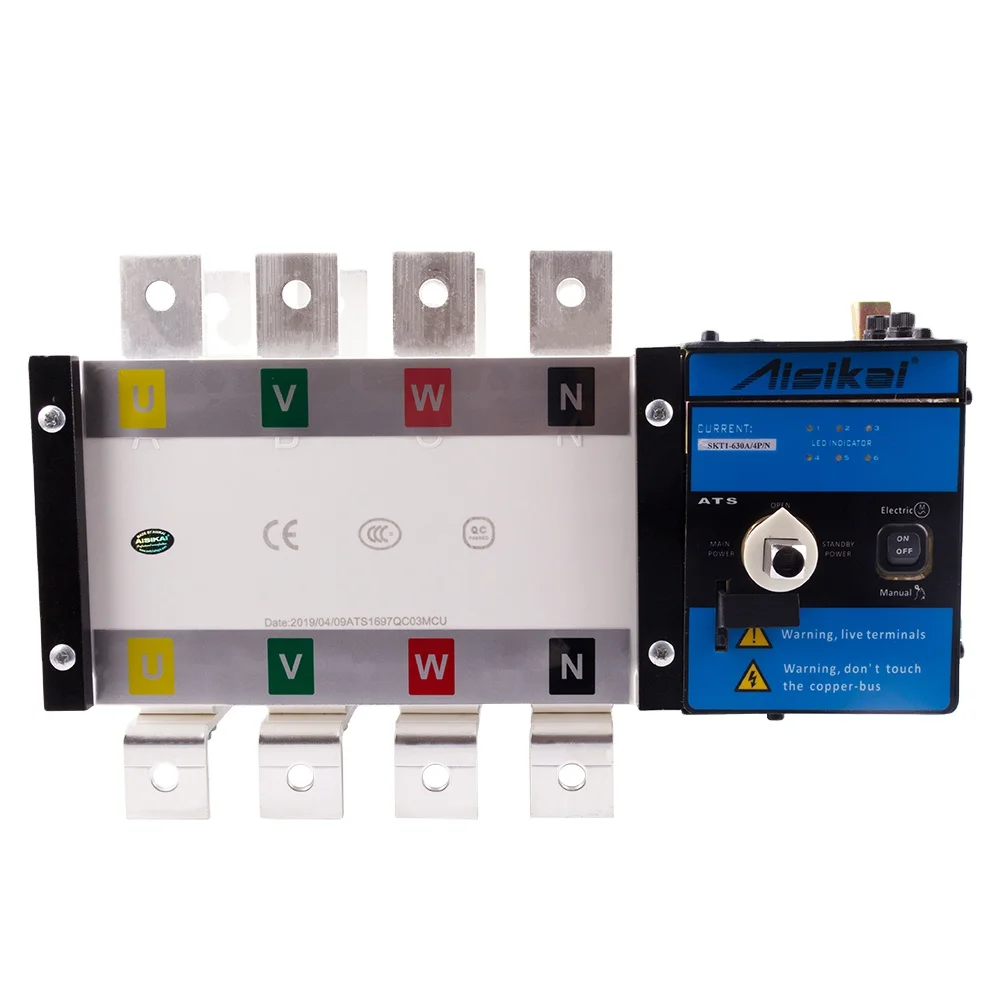 Ats 630a 800A 4p Controller Automatic Transfer Switch Three Phase Smart Intelligent Dual Power Transfer for Generator Set