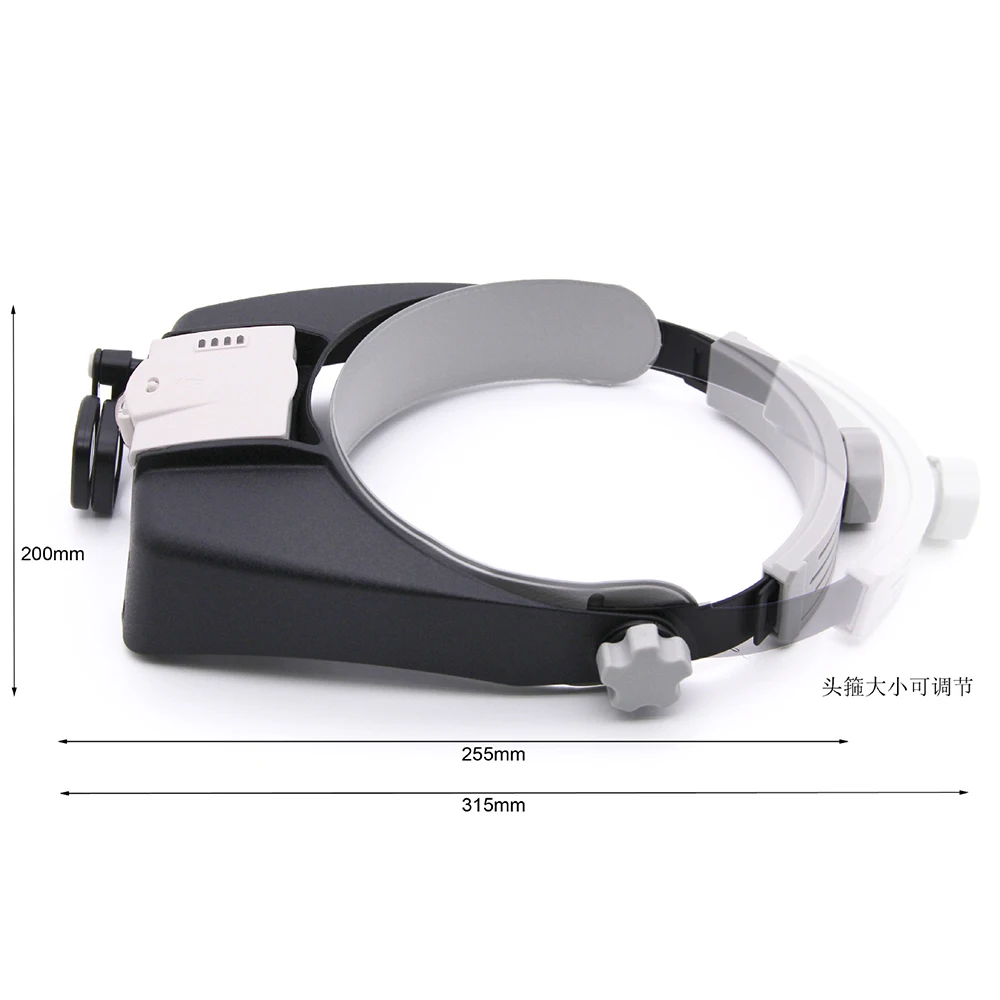 17X Headband Adjustable Magnifier Eye Glasses Magnifying Glasses with Led Lights Loupe Glasses for Reading Repair Soldering