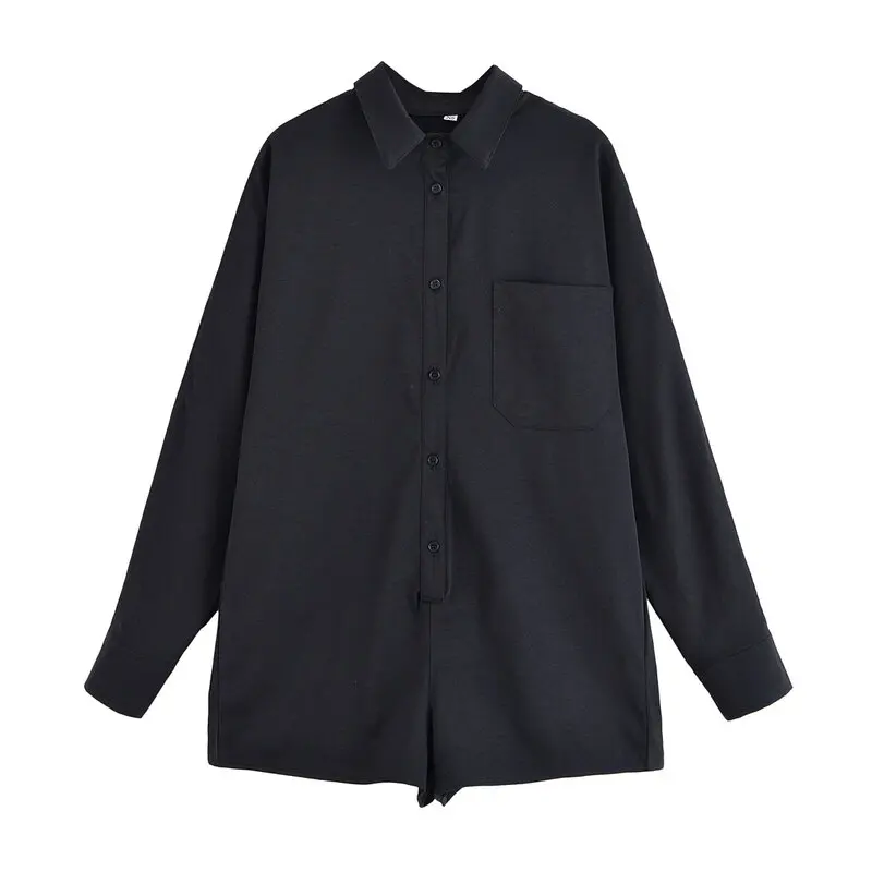 

Summer 2025 Women's Design Sensation Versatile Long Sve ort Rer Hang Sensation Turn-down Collar Comfortable Fit Rer