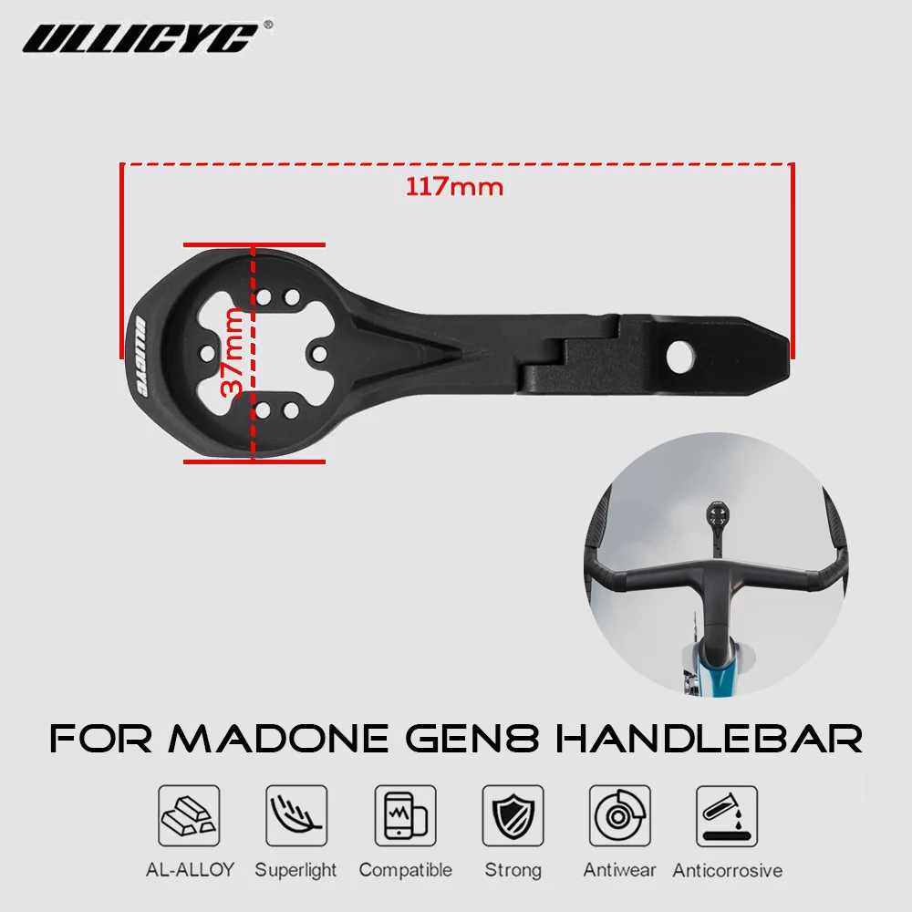 

For Madone8 SLR GEN8 Integrated Handlebar Ullicyc Computer Mount Compatible With Gopro/GPS/Garmin/Bryton/Wahoo Aluminum Alloy