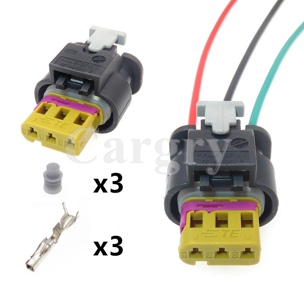 1 Set 3P 1-1718652-3 1718653-1 06E973703 4-1718644-1 AC Assembly Auto Waterproof Socket Car Electric Wire Connector