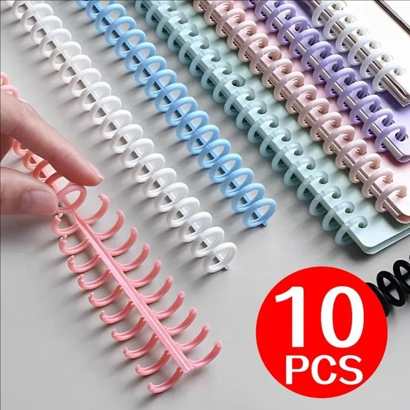 10/1Pcs 30Holes Detachable Buckle Loose-leaf Paper Book Circle Ring Scrapbook Album Binder Spiral A4 A5 B5 Notebook Binding Clip