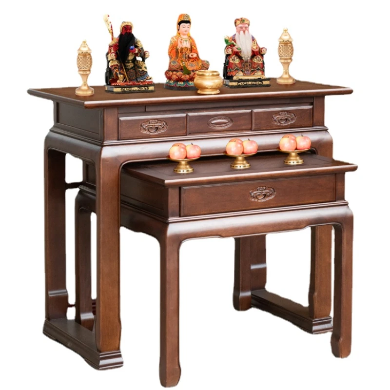 CX Ke Xiaogong Table Solid Wood Buddha Niche New Chinese Home Worship Table