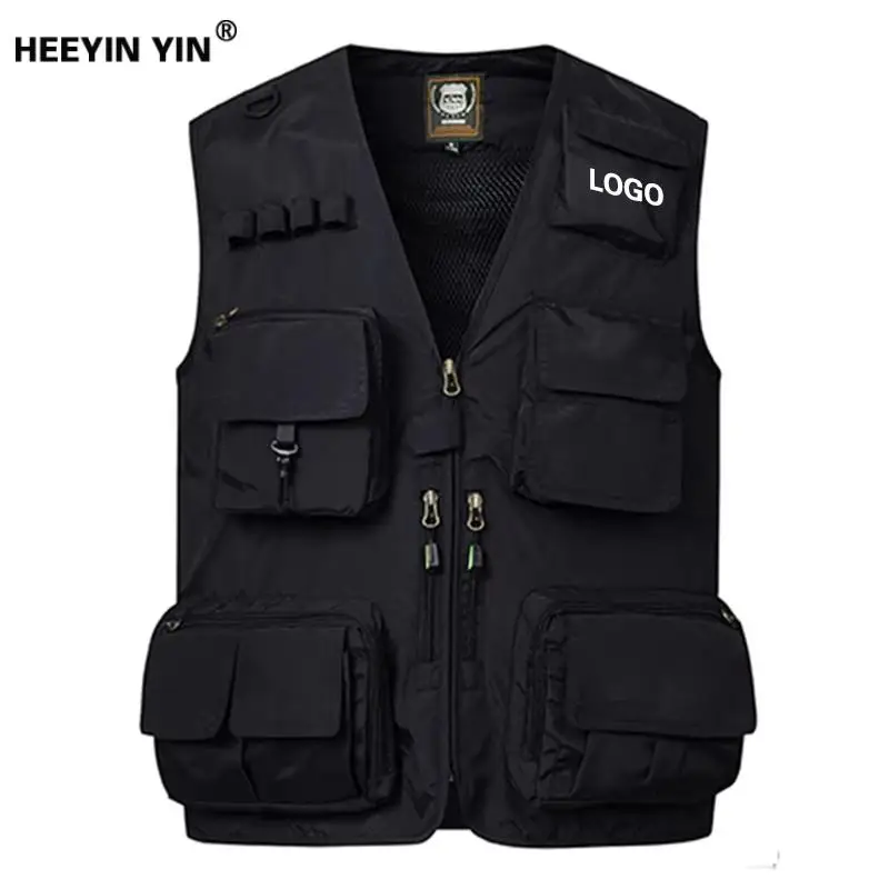 Outdoor Sport Multi Pocket Vest For Men Repairman Electrician Welder Car Repair Photography Fishing Multifunctional Jacket