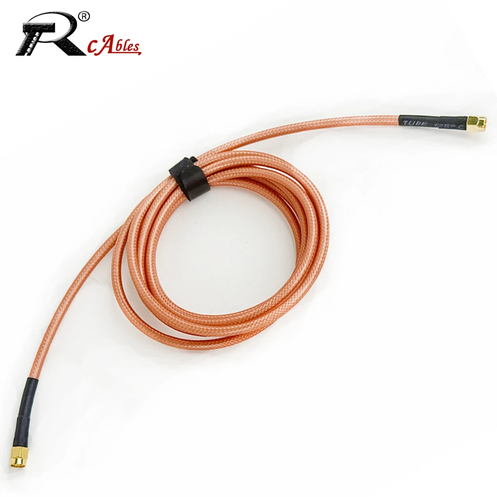 1 قطعة RF محوري RG400 مزدوج محمية كابل ضفيرة SMA ذكر إلى SMA ذكر التوصيل منخفض الخسارة 50 أوم RF محوري كابل الطائر محول
