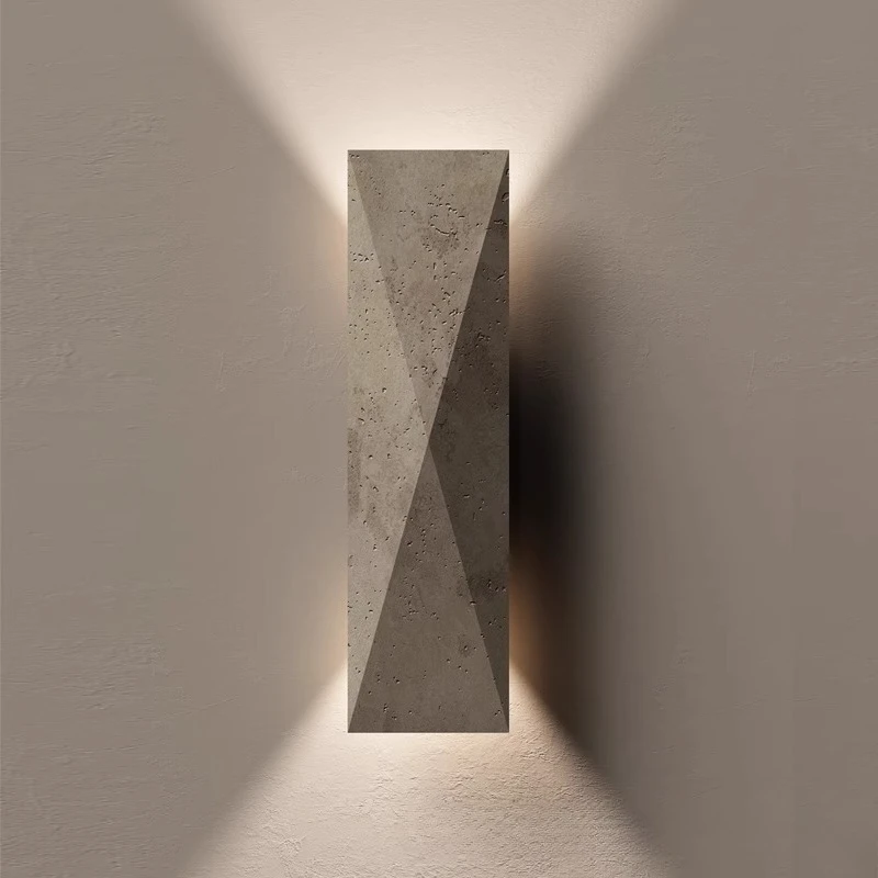 

Yellow Stone Art Wall Lamp Vintage Chinese Style Bedroom Living Room Corridor Stair LED Lighting