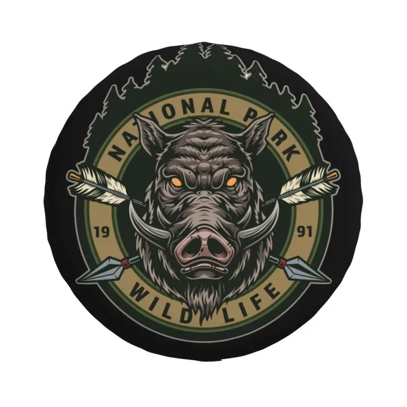 Custom Wild Animal Boar Spare Wheel Tire Cover for Grand Cherokee Jeep RV SUV 4WD 4x4 Vehicle Accessories 14