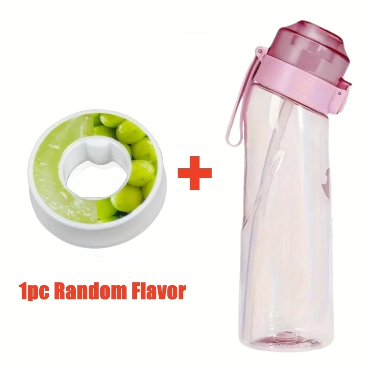 650ml/22oz Sportwasserflasche mit 7 Fruchtgeschmack-Pods, tragbare Fitnessflaschen für Outdoor-Aktivitäten, auslaufsicherer Trinkbecher