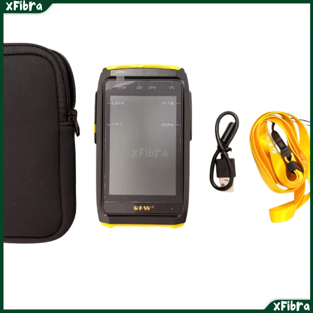

Portable FWT-100 OTDR 1550nm 20dB Active Fiber Test Reflectometer with VFL OLS OPM Touch Screen