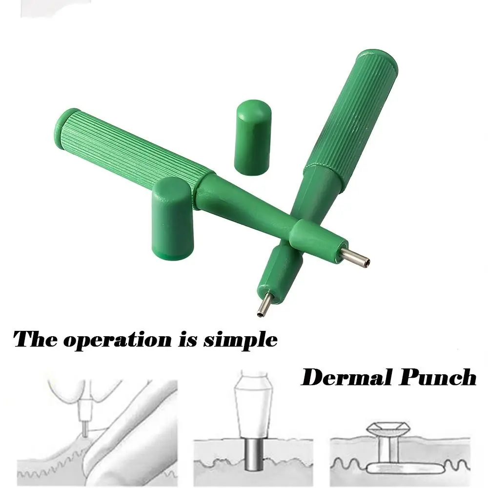 Stainless Steel Body Piercing Tool Ear Stud Acrylic Dermal Puncher Catheter Gauge Nose Stud Dermal Piercing Tool Skin Piercing