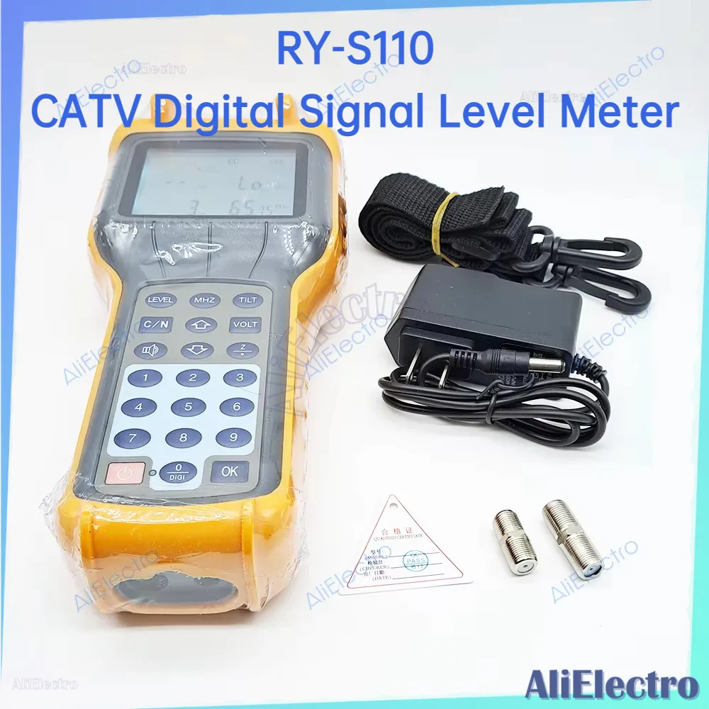 

RY-S110 CATV Digital Signal Level Meter 46~870MHz o 5-870mhz Handle Cable TV DB Tester Analog