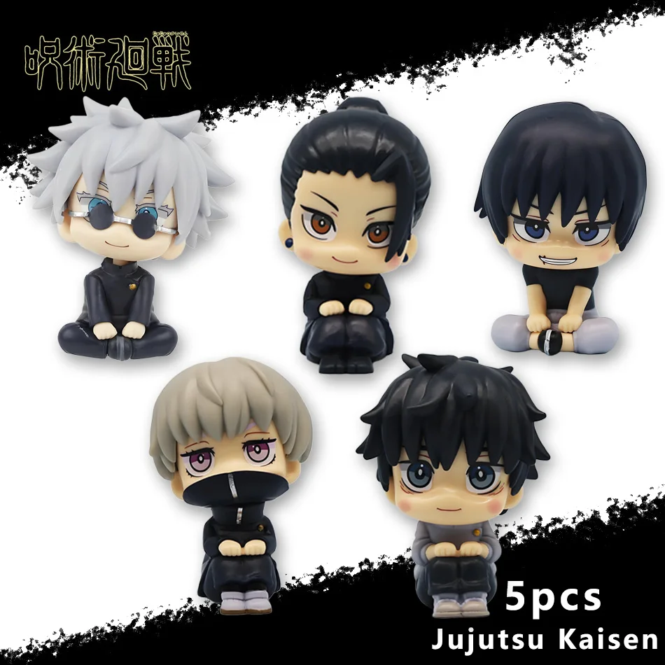 10cm Anime Jujutsu Kaisen Figure Itadori Yuji Gojo Satori Fushiguro Megumi Kugisaki Kawaii Toy Car Decoration PVC Model Gift image 3
