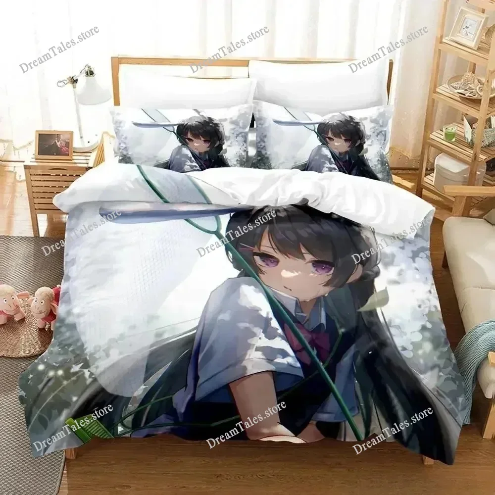 New Bedding Set Virtual Youtuber Tsukino Mito Cartoon Anime Adult Kid Bedroom Duvet Cover Sets 3D Kawaii Girls Luxury Gift592FQH