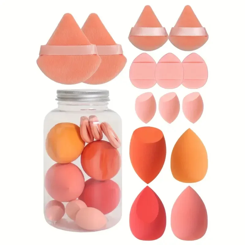 Makeup Blender Sponge Set-14pcs Soft Beauty Foundation Blending Eggs- for All Kinds of Cosmetics, Liquid Foundation-colored Gift