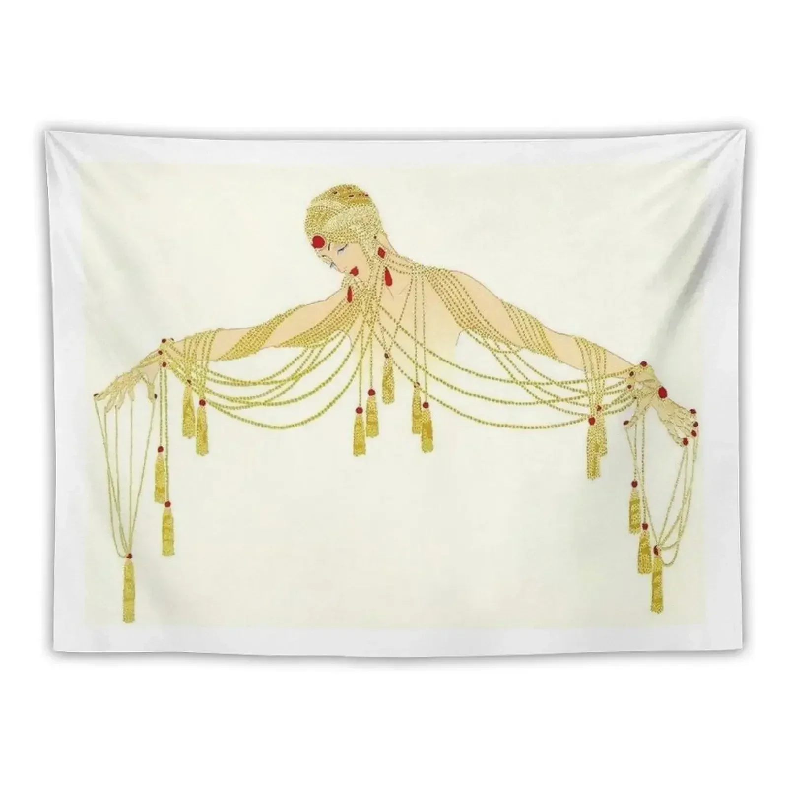 

Art deco lady Tapestry Mushroom Decoration For Rooms Tapestry