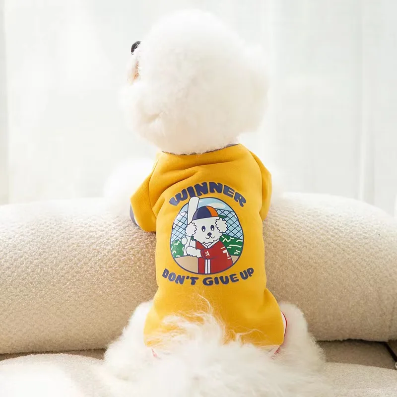 

Pet Dog Sweatshirt Warm and Comfortable Puppy Clothes Cute Letter Suspenders Dog T-Shirt Chihuahua Cat Dog Apparel Dog Clothing