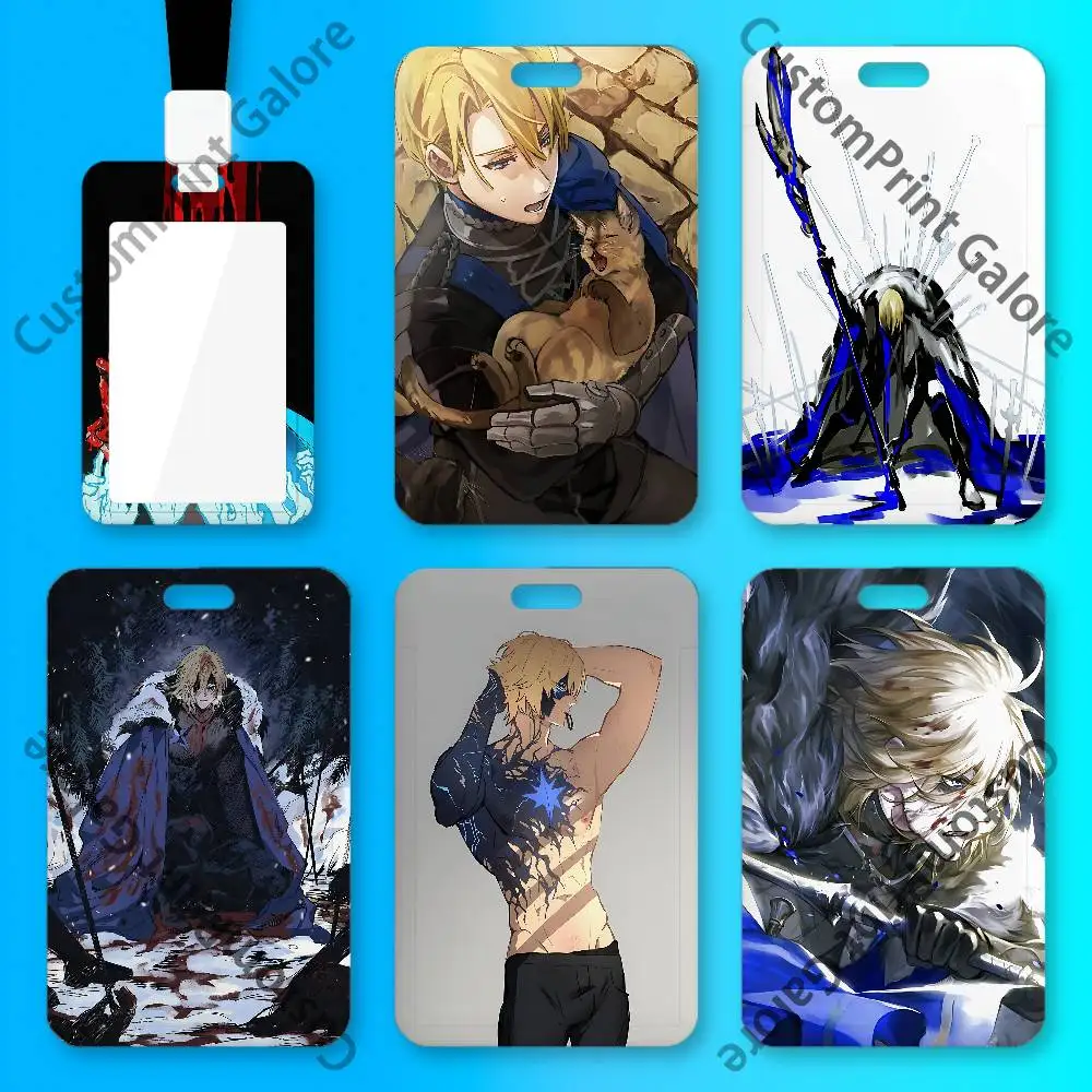 Dimitri F-Fire E-Emblem Clear PVC Card Holder for Idol Photocards,Meal Campus Cards Display Keychain Pendant