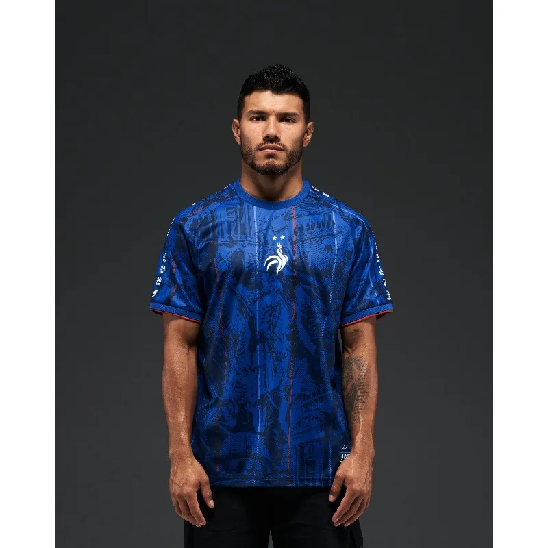 Assisting World Football Events, French Creative Concept Jersey, Summer Jersey Designed for Solo Use, 3D Printed jersey soccer