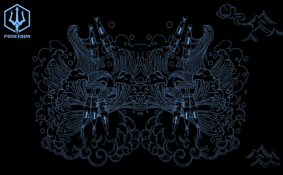 POSEIDON Tattoo-Patronennadeln mit Membran-Sicherheitskartuschen, Einweg-Tattoo-Nadel für Tätowierer, runder Liner – Detail 1