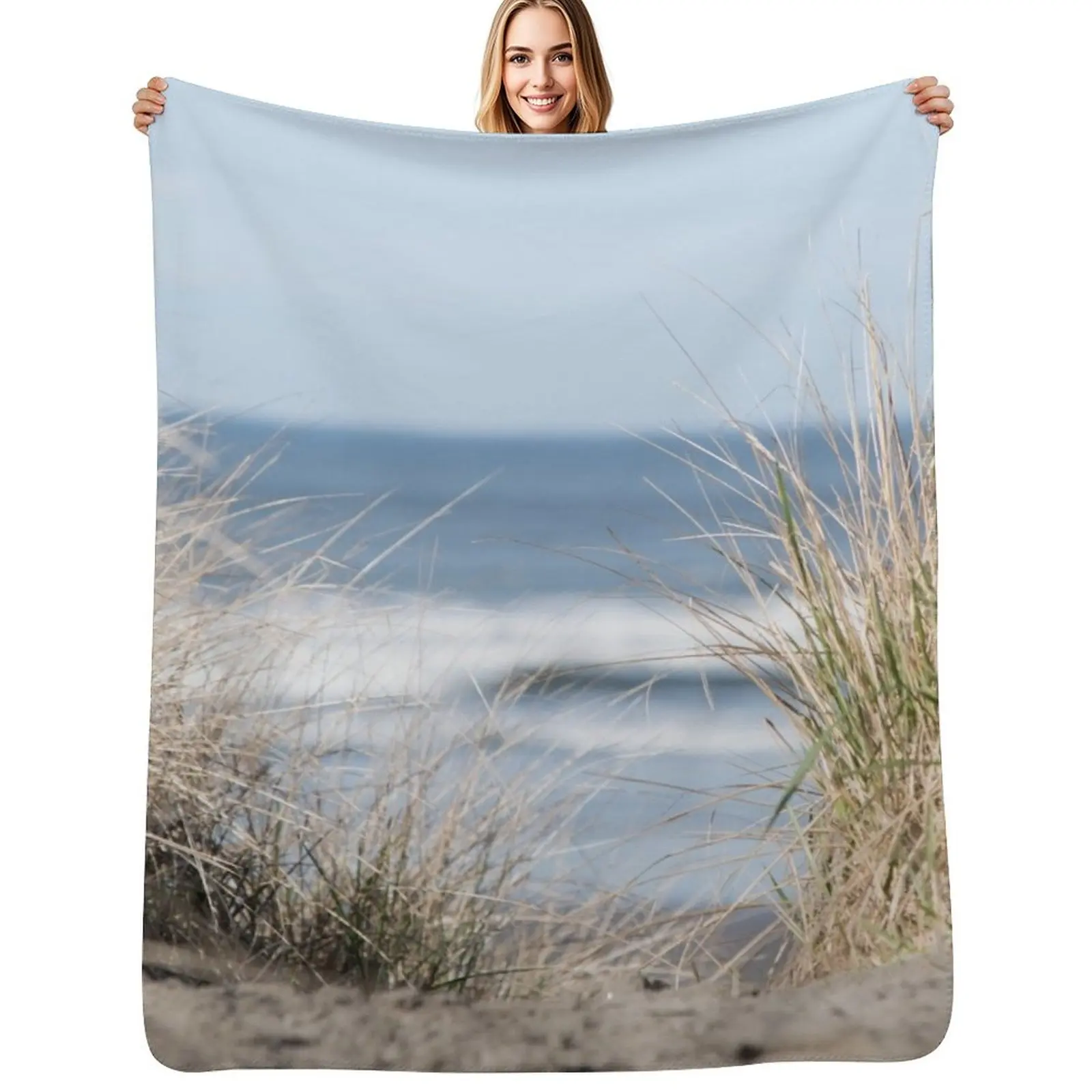 

The Beach Beckons Path To Ocean Shore Throw Blanket Giant Sofa Heavy anime Beach Blankets