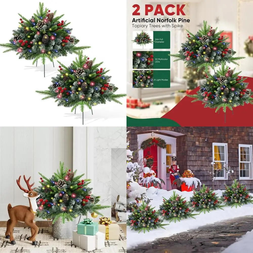 

Рождественская елка на крыльце, реалистичная искусственная топиария, зеленая искусственная елка в горшке 19,6 для праздничного декора