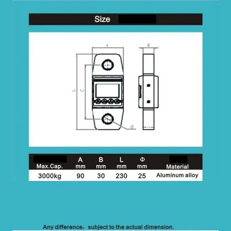 3000kg 3T Crane Scale High Precision Weighing Scale Digital Hanging Scale Without Hook