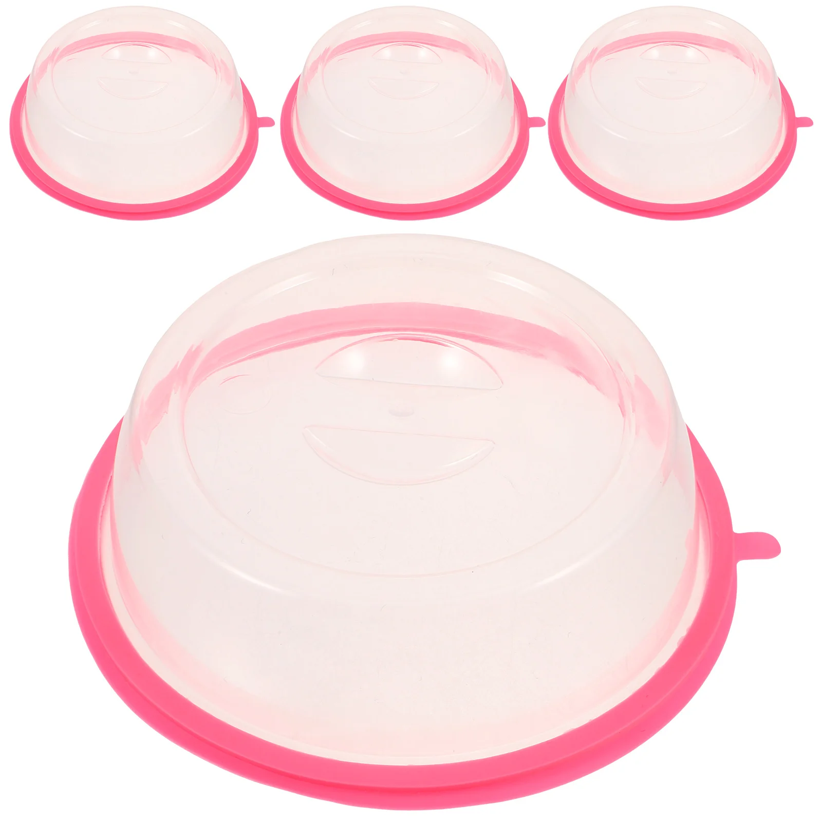 

4Pcs Splatter Cover Sturdy Microwave Oven Dish Guard Plate Food Protector Dust Insect Resistant Kitchen Helper