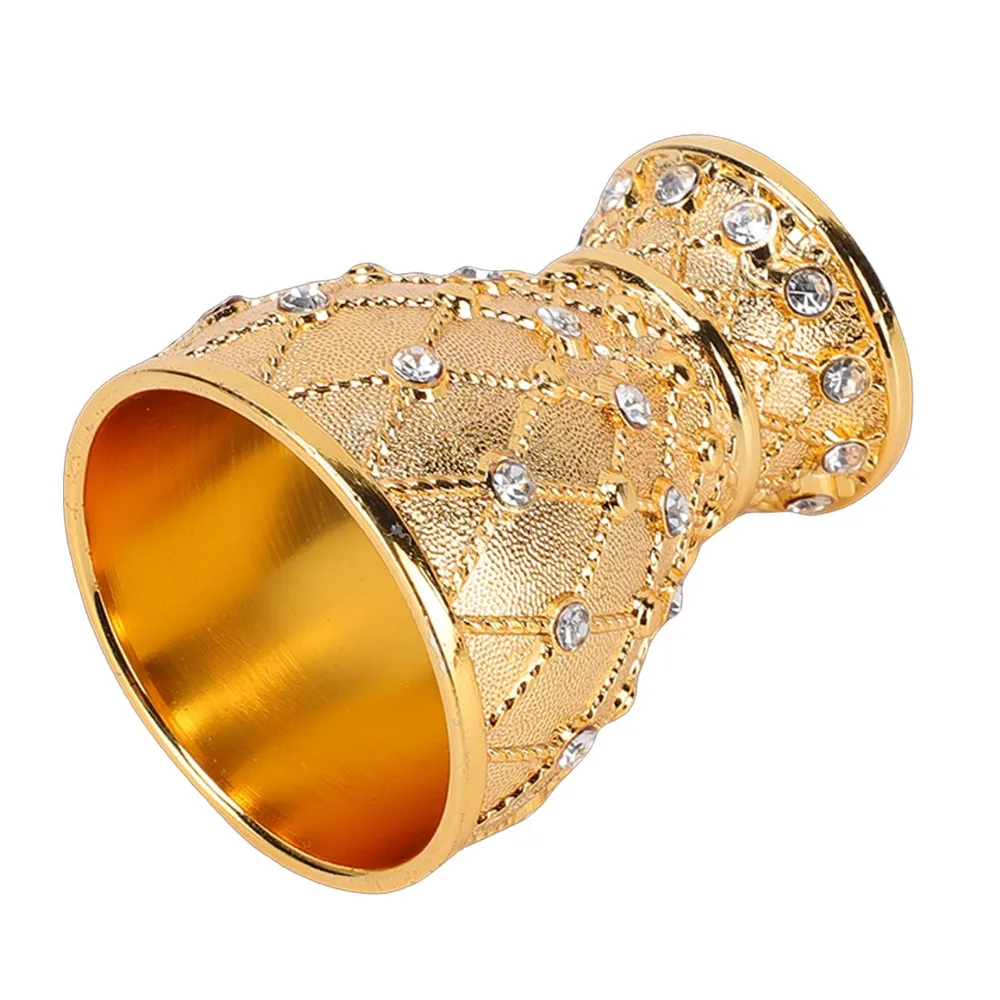 2pcs Elegant Zinc Alloy Vintage Chalice Gold & Sliver Relief Embossed Wine Cup Drinking Cup Home Decor