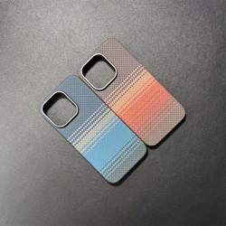 Real Pure Carbon Fiber Air Case Lightweight Aramid fiber cover for iPhone 15 16 Plus Pro Max Ultra Thin Case with MagSafe