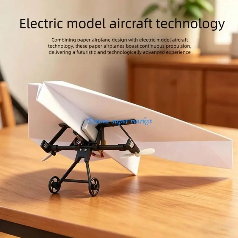 090B Electric Paper Plane Power Set For Children Remote Control DIY Motor Power Paper Airplanes Aircraft Outdoor Toy