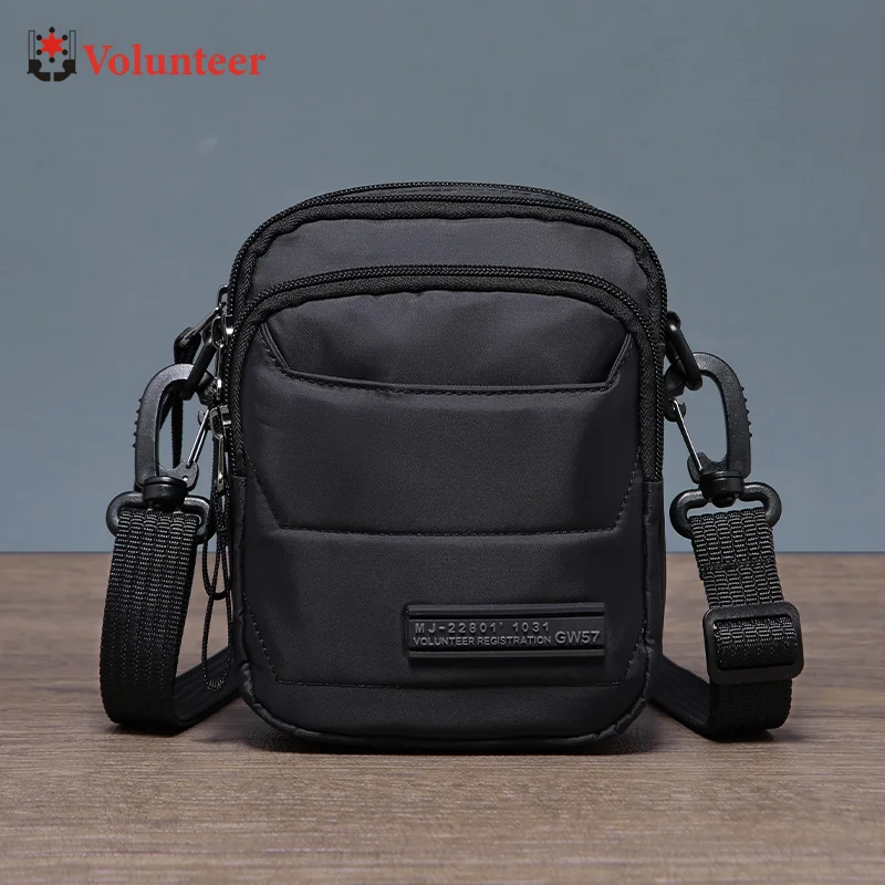 

Volunteer Crossbody Small Bag for Men Fashion Oxford Cloth Waterproof Adjustable Travel Commuter Casual Shoulder Bags 1713-23