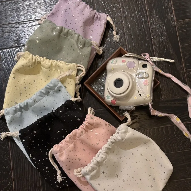 Hot selling star drawstring bag, portable travel bag, large capacity cosmetics storage bag, sanitary napkin bag
