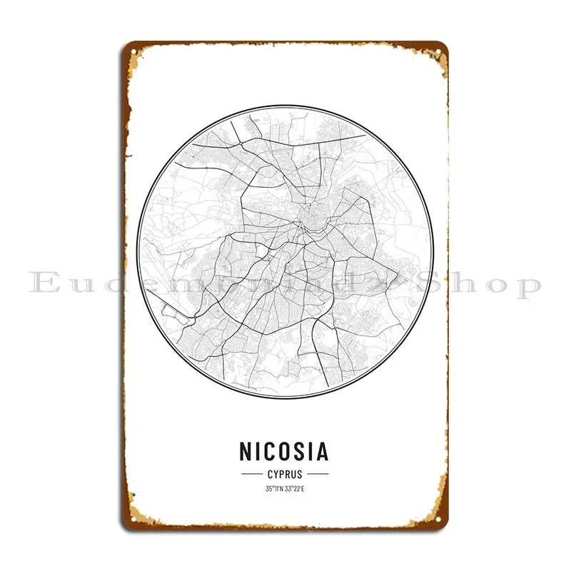 Nicosia Chipre carteles de Metal fiesta Retro crear personaje cine cartel de estaño cartel