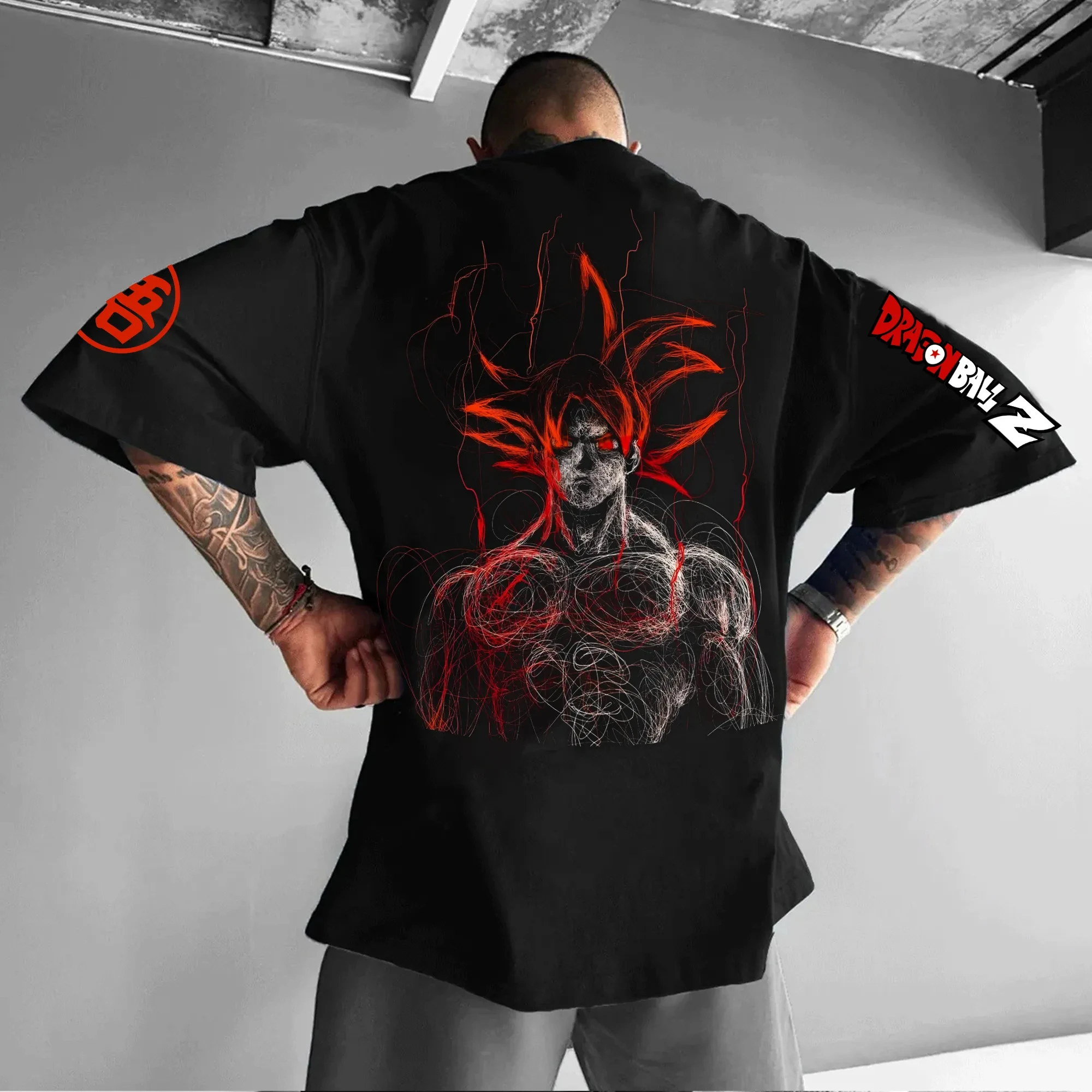 Dragon Ball Goku Vegeta Camisetas deportivas holgadas de manga corta de algodón con estampado de estilo americano y cuello redondo para hombres y mujeres