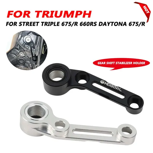 Estabilizador de cambio de marchas para motocicleta Triumph Street Triple 675R 660 RS 660RS Daytona 675 R soporte auxiliar