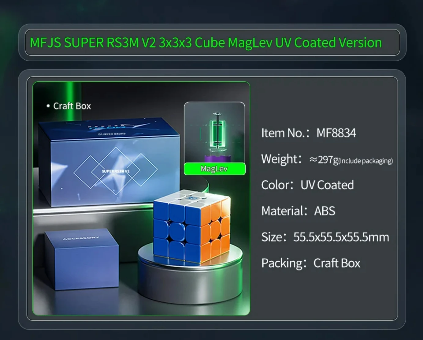 MoYu Super RS3M 3x3x3 V2 Magnetic Magic Cube Professional Special Speed Puzzle Children's Toy Gift Original Magico Cubo