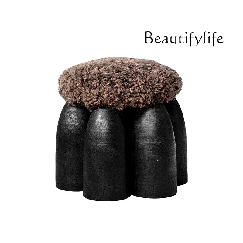 Yj Nordic Modern Creative Living Room Designer Artistic Sense Model Room Bedroom Low Stool Home Simplicity